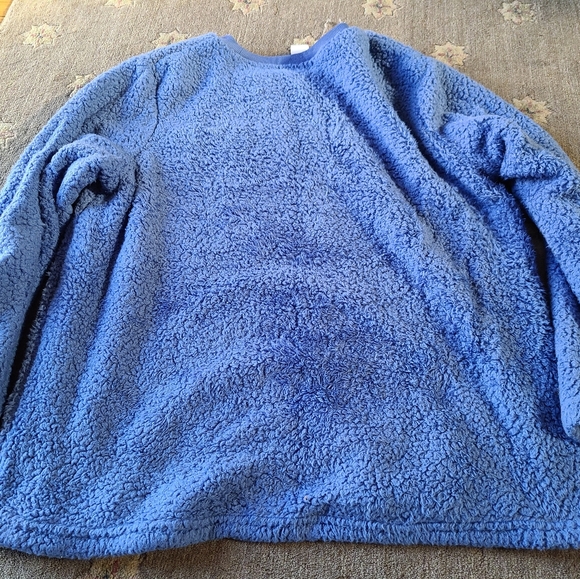 Secret Treasures women's 2X. Blue penguin BE Cool fleece top LIKE NEW - Picture 3 of 5